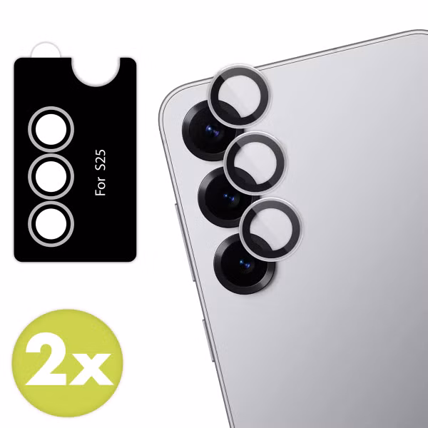 imoshion 2 Pack Camera lens protector Samsung Galaxy S25 - Silver Shadow