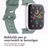 imoshion Siliconen⁺ bandje Apple Watch Series 1 t/m 9 / SE (38/40/41 mm) | Series 10 / 11 (42 mm) - Maat S/M - Pine