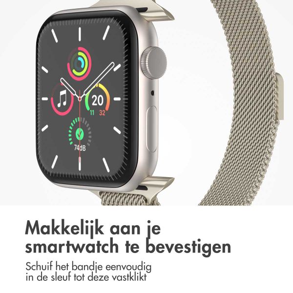 imoshion Slim Milanees bandje Apple Watch Series 1 t/m 9 / SE (38/40/41 mm) | Series 10 (42 mm) - Champagne