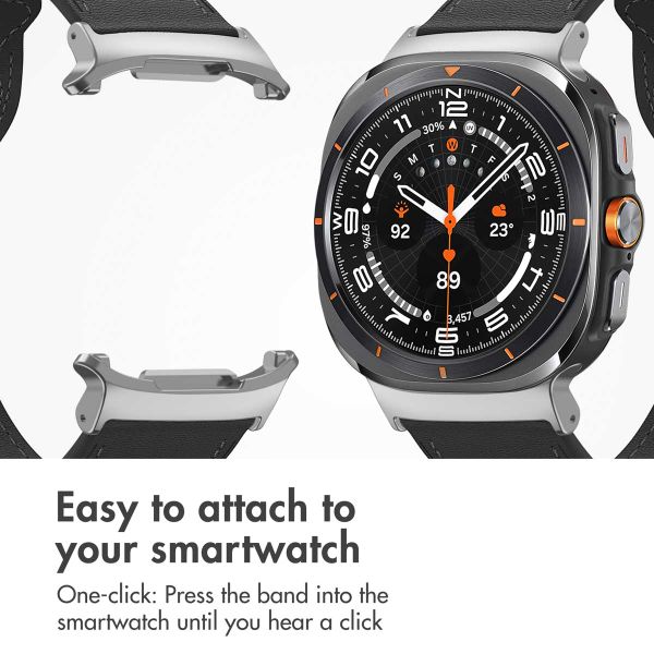 imoshion Leather strap Samsung Galaxy Watch Ultra 2 (2026) / Ultra (2024/2025) - Black