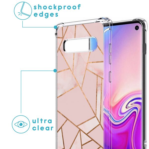 imoshion Design hoesje met koord Samsung Galaxy S10 Plus - Grafisch Koper - Roze