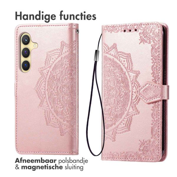 imoshion Mandala Bookcase Samsung Galaxy S24 / S25 - Rosé Goud