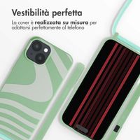 imoshion Siliconen design hoesje met koord Apple iPhone 15 - Retro Green