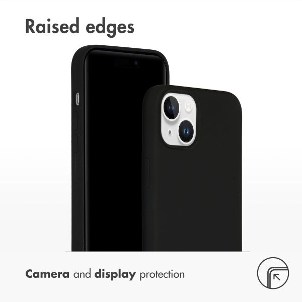 Accezz Liquid Silicone Backcover Apple iPhone 15 Plus - Zwart