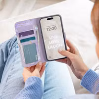 imoshion Design Bookcase Apple iPhone SE (2022 / 2020) / 8 / 7 / 6(s) - Purple Marble