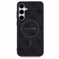 Guess Classic 4G Logo Backcover met MagSafe Samsung Galaxy S25 - Zwart