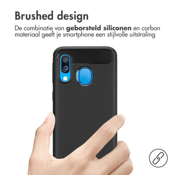 imoshion Brushed Backcover Samsung Galaxy A40 - Zwart