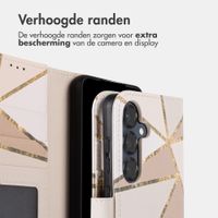 imoshion Design Bookcase Samsung Galaxy S25 - Beige Graphic