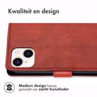 imoshion Luxe Bookcase Apple iPhone 15 - Rood