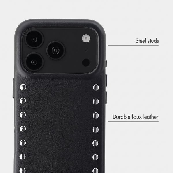 Selencia Studs Case with MagSafe Apple iPhone 18 Pro / 17 Pro - Velvet Black