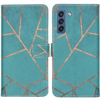 imoshion Design Softcase Bookcase Galaxy S21 FE - Blue Graphic