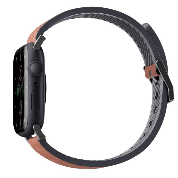 Uniq Straden Waterproof leren bandje Apple Watch Series 1 t/m 10 / SE / Ultra (2) (44/45/46/49 mm) - Toffee Brown