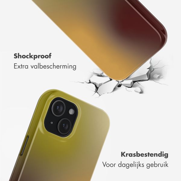 Selencia Vivid Backcover met MagSafe Apple iPhone 15 - Gradient Olive Dust