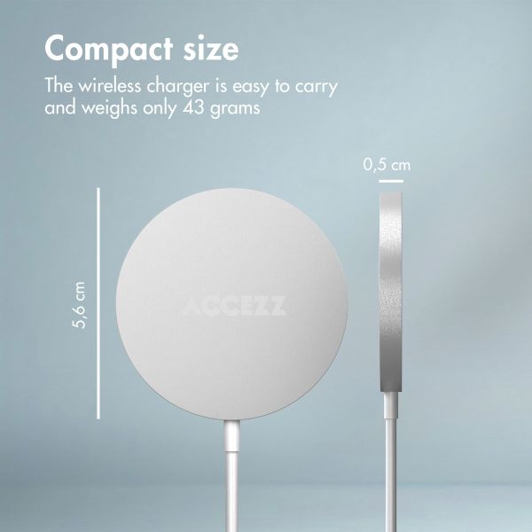 Accezz Wireless Charger USB-C - MagSafe Wireless Charger - 1 Metre - White