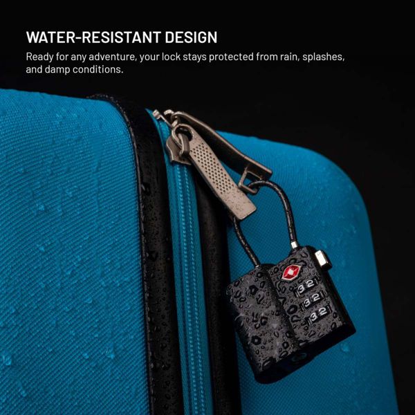 Fixed Tag Lock met Apple Find My Support - TSA reisslot voor de koffer - Zwart