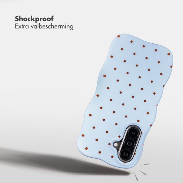 Selencia Vivid Wavy Backcover met MagSafe Samsung Galaxy A57 (5G) - Happy Dots Digital Sky