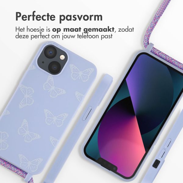imoshion Siliconen design hoesje met koord Apple iPhone 13 - Butterfly