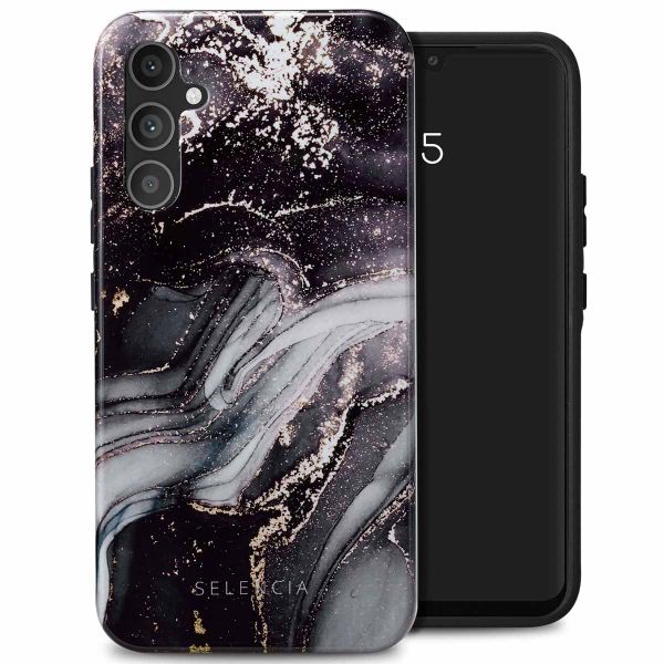 Selencia Vivid Tough Backcover Samsung Galaxy A34 (5G) - Chic Marble Black