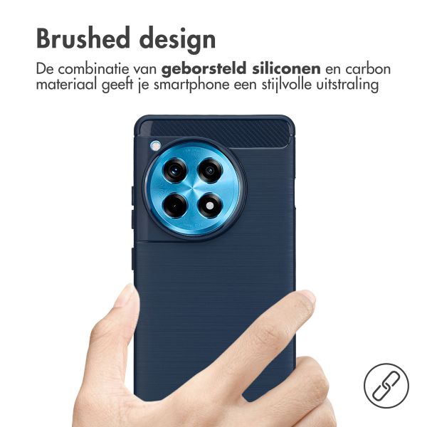 imoshion Brushed Backcover OnePlus 12R - Donkerblauw