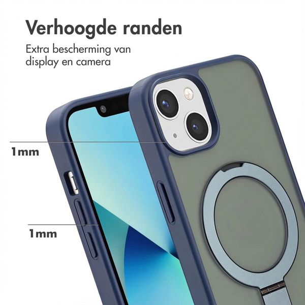 Accezz Ring Stand Backcover met MagSafe Apple iPhone 13 - Blauw