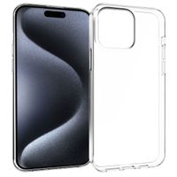 Accezz Clear Backcover Apple iPhone 15 Pro Max - Transparant