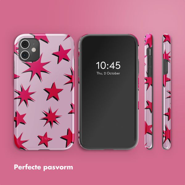 Selencia Vivid Backcover Apple iPhone 11 - Stars Rubine Red Light Pink