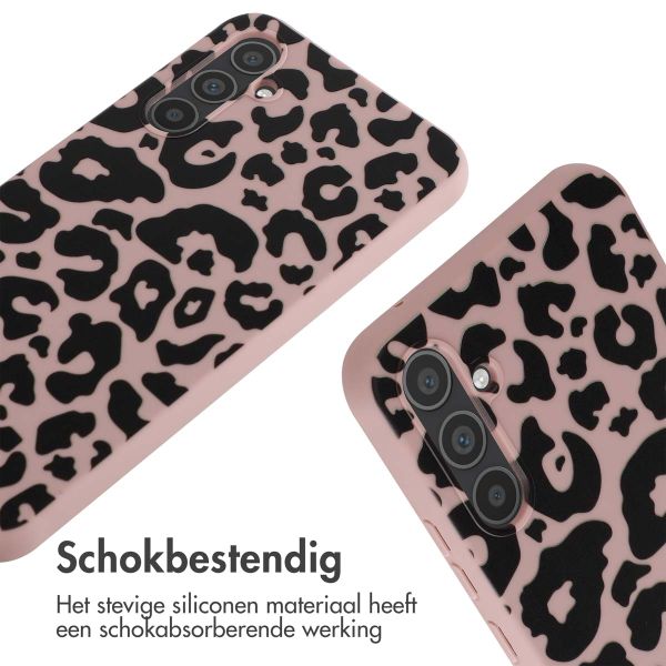 imoshion Siliconen design hoesje met koord Samsung Galaxy A34 (5G) - Animal Pink