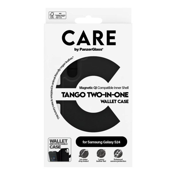 CARE by PanzerGlass Tango 2 in 1 Wallet Case MagSafe Samsung Galaxy S24 - Black