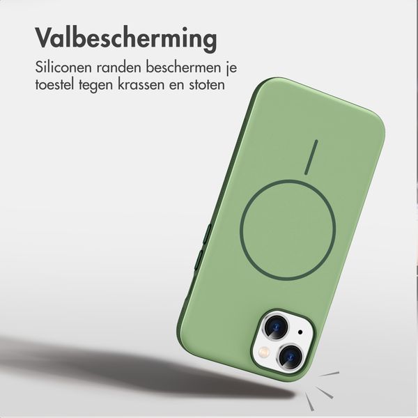 imoshion Color Backcover met Thin MagSafe Ring Apple iPhone 14 / 13 - Donkergroen