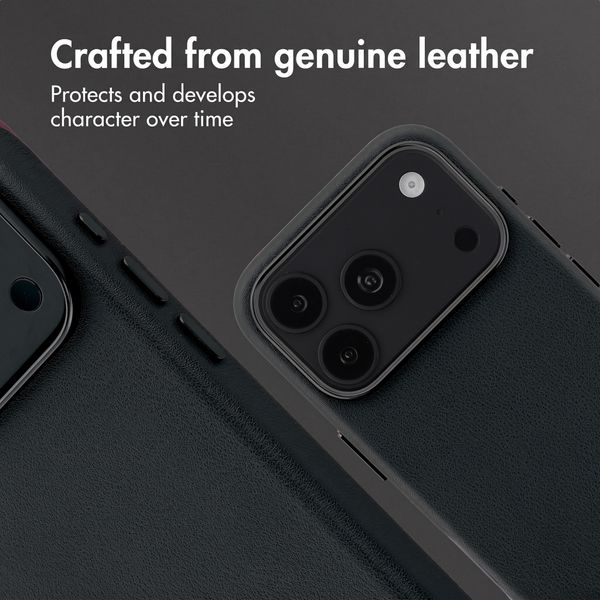 Accezz Leather Case with MagSafe Apple iPhone 18 Pro / 17 Pro - Onyx Black