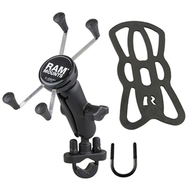 RAM Mounts X-Grip® U-Bolt telefoonhouder fiets/motor/scooter - Universeel - Groot - Zwart