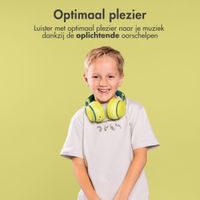 imoshion Draadloze Kinderkoptelefoon LED Light - Decibelbegrenzer - Met AUX kabel - Petrol Green / Lime