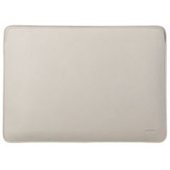 Accezz Leather Laptop hoes Apple MacBook 15 inch - Laptopsleeve - Beige