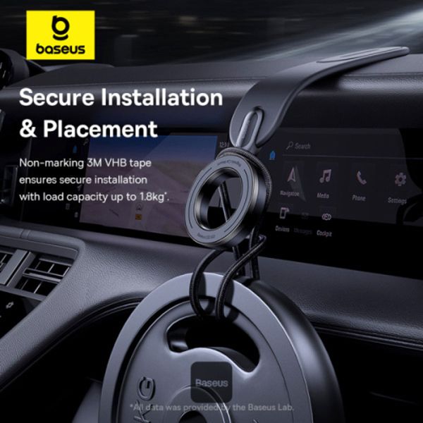 Baseus C02 Go Telefoonhouder auto - Magnetisch - Dashboard en middenconsole - Cluster Black