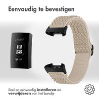 imoshion Elastisch nylon bandje Fitbit Charge 3 / 4 - Beige