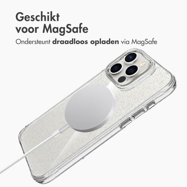 imoshion Glitter Backcover met MagSafe iPhone 16 Pro Max - Zilver