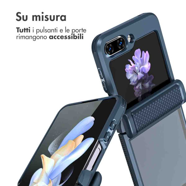imoshion Rugged Clear Backcover Samsung Galaxy Z Flip 5 - Donkerblauw