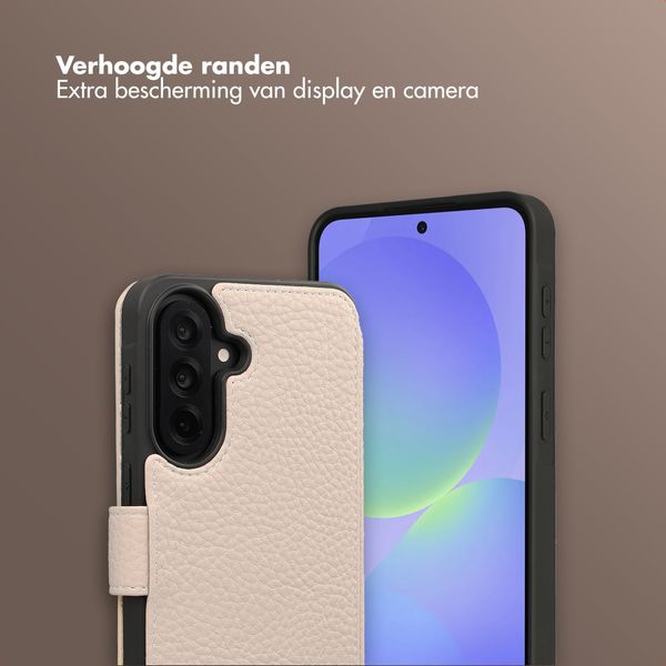 Selencia Riva Bookcase met MagSafe en Koord Samsung Galaxy A37 (5G) - Beige