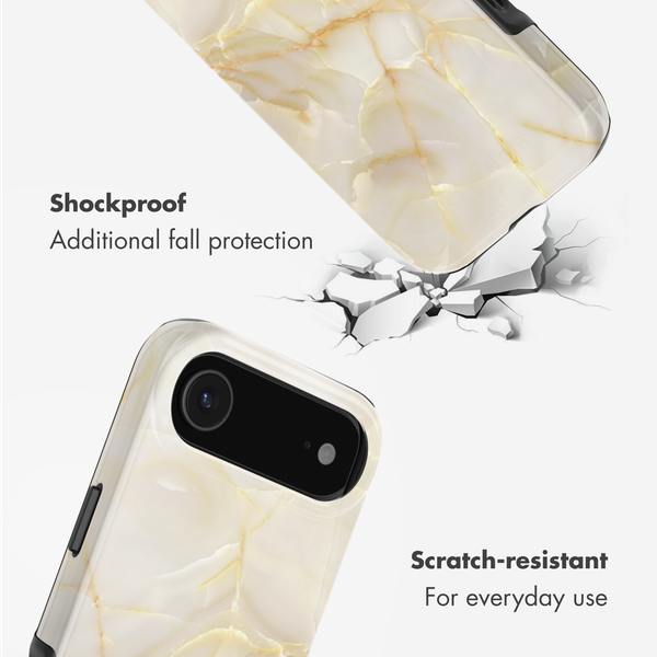 Selencia Vivid Back Cover with MagSafe Apple iPhone Air - Golden Beige Marble