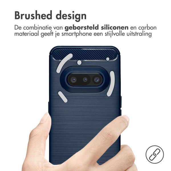 imoshion Brushed Backcover Nothing Phone (3a) - Donkerblauw