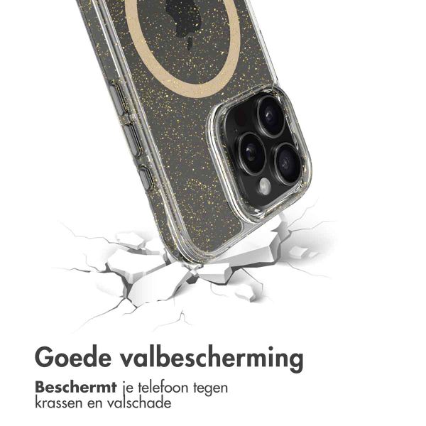 imoshion Clear Glitter Backcover met MagSafe Apple iPhone 16 Pro Max - Goud