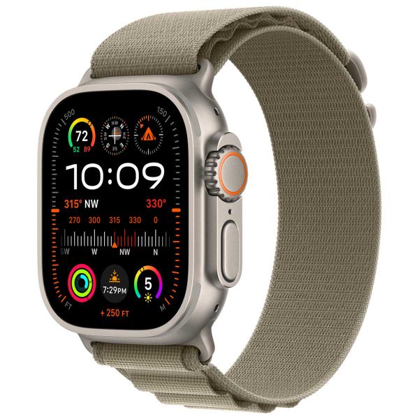 Apple Alpine Loop Band Apple Watch Series 1-10 / SE / Ultra (2) - 42/44/45/46/49 mm - Maat S - Olive