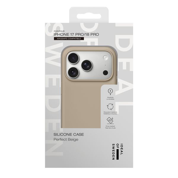 iDeal of Sweden Silicone Case met MagSafe Apple iPhone 18 Pro / 17 Pro - Perfect Beige
