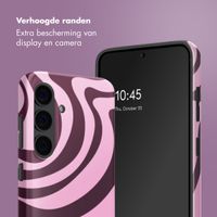 Selencia Vivid Backcover met MagSafe Samsung Galaxy S24 - Wavy Swirl Pink Plum