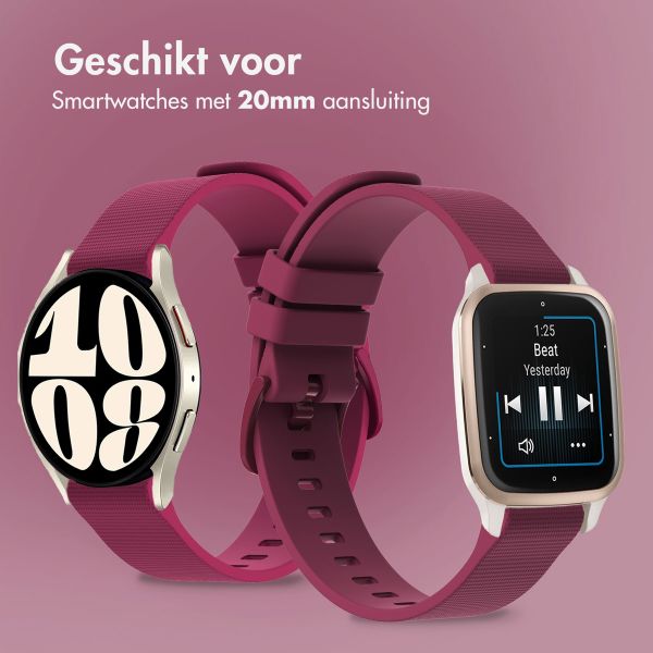 imoshion Siliconen sportbandje met gesp - Universeel 20 mm aansluiting - Fuchsia