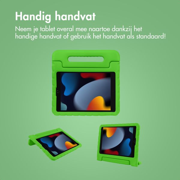 imoshion Kidsproof Backcover met handvat Apple iPad 9 (2021) 10.2 inch / iPad 8 (2020) 10.2 inch / iPad 7 (2019) 10.2 inch - Groen