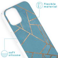 imoshion Design hoesje iPhone 13 - Grafisch Koper / Blauw