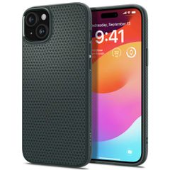 Spigen Liquid Air Backcover iPhone 15 - Abyss Green