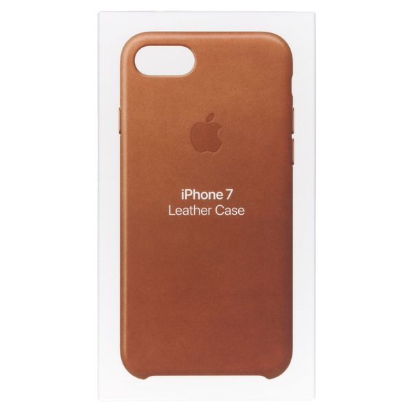 Apple Leather Backcover Apple iPhone SE (2022 / 2020) / 8 / 7 - Saddle Brown