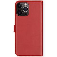 Selencia Echt Lederen Bookcase iPhone 13 Pro Max - Rood